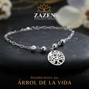 Pulsera y colgante Árbol de la vida en plata .925