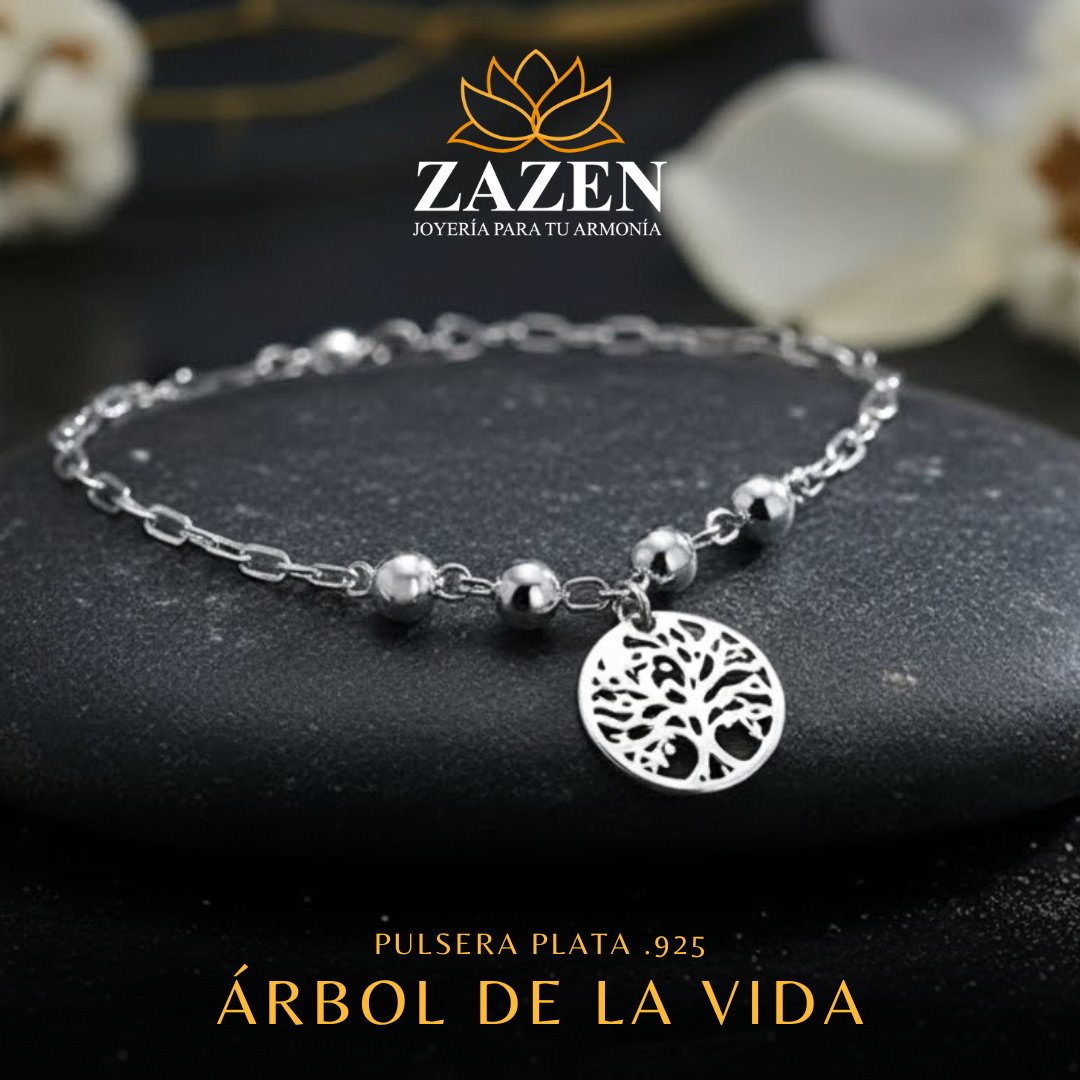 Pulsera y colgante Árbol de la vida en plata .925