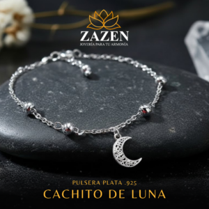 Pulsera de Plata Cachito de Luna en plata .925