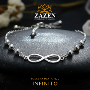 Pulsera de infinito de plata .925